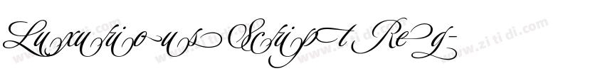 Luxurious Script Reg字体转换